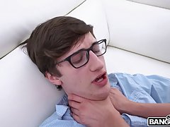 Nerdy guy is having sex classes with his smashing step- mom,...